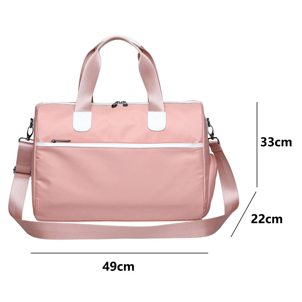 Travel Duffel Bag Waterproof Weekender Bags Gym Tote Bag with Shoe Compartment, Size: 49*22*33cm