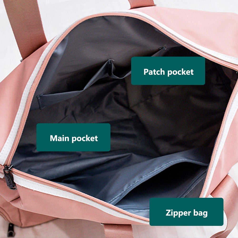 Travel Duffel Bag Waterproof Weekender Bags Gym Tote Bag with Shoe Compartment, Size: 49*22*33cm