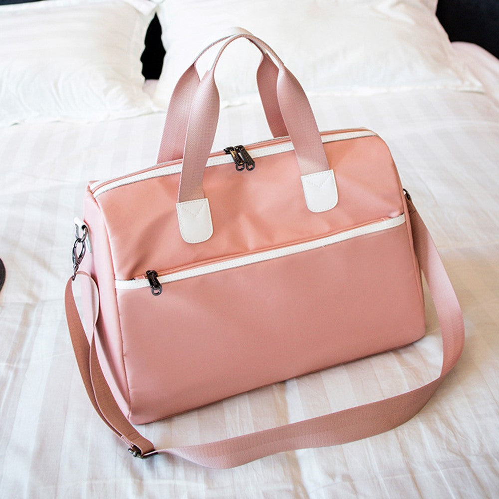 Travel Duffel Bag Waterproof Weekender Bags Gym Tote Bag with Shoe Compartment, Size: 39*22*28cm