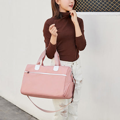 Travel Duffel Bag Waterproof Weekender Bags Gym Tote Bag with Shoe Compartment, Size: 39*22*28cm