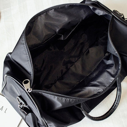 Nylon Sports Gym Bag Waterproof Travel Duffel Bag with Shoes Compartment, Size: L