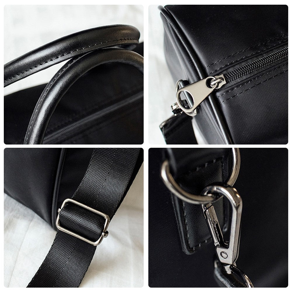 Nylon Sports Gym Bag Waterproof Travel Duffel Bag with Shoes Compartment, Size: L