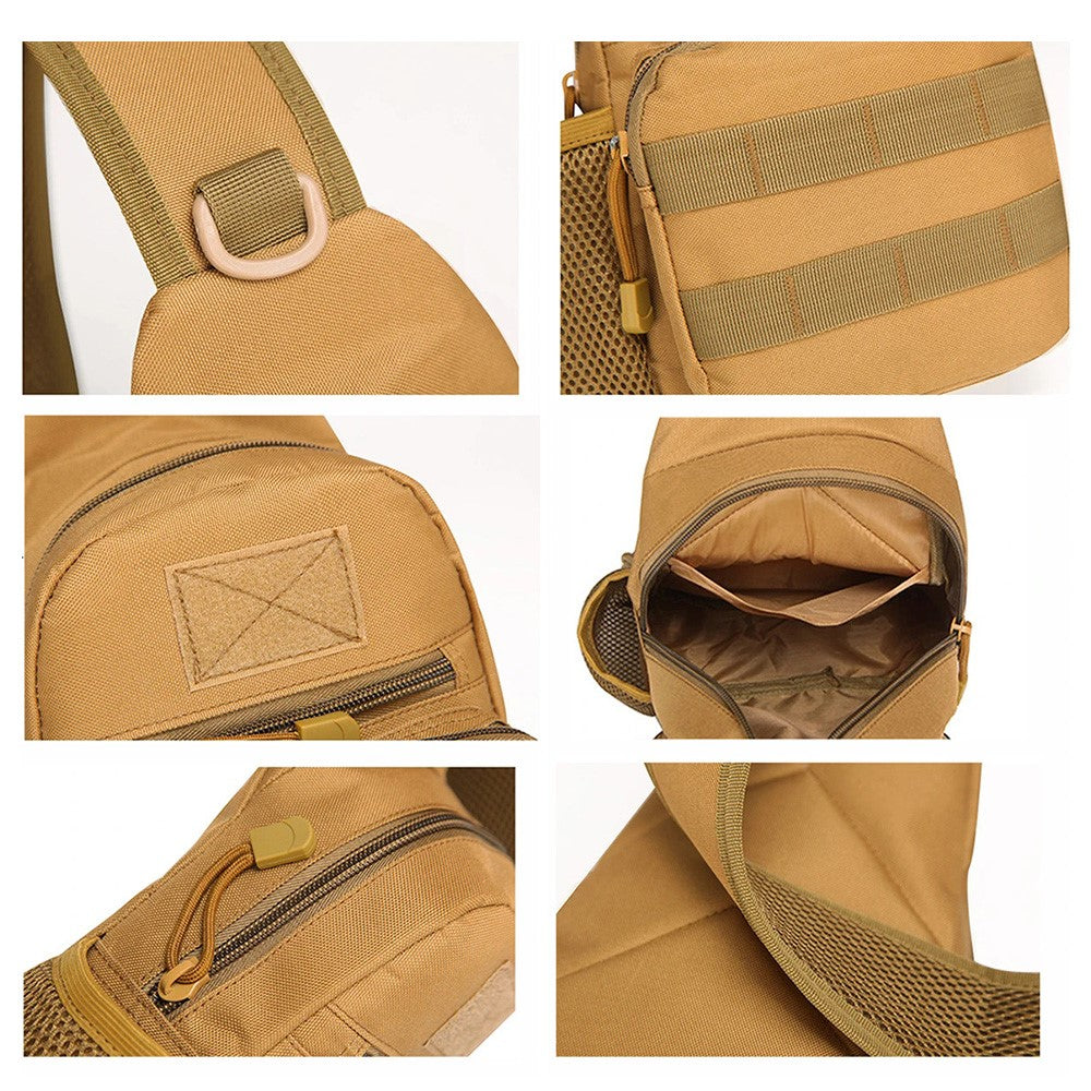 HALIN A14 Military Molle Chest Bag Oxford Cloth Crossbody Sling Bag Daypack