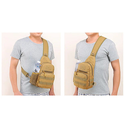 HALIN A14 Military Molle Chest Bag Oxford Cloth Crossbody Sling Bag Daypack