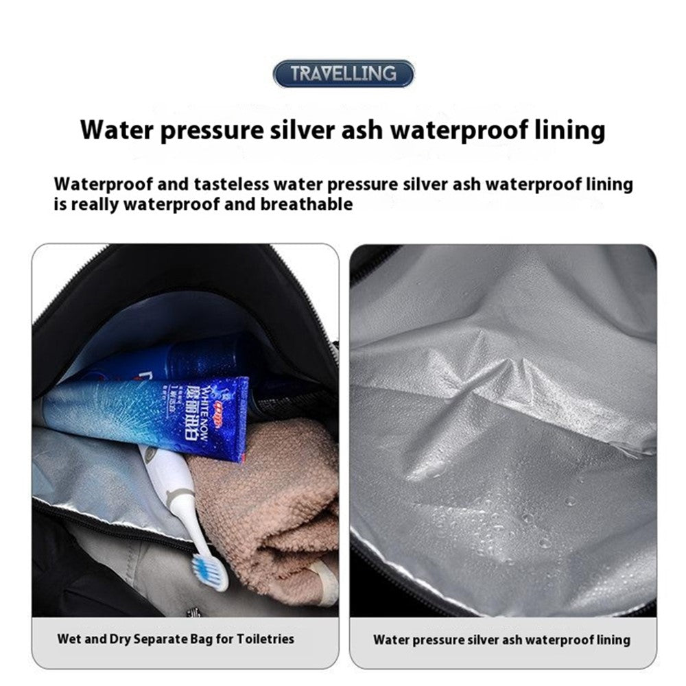 Waterproof Gym Bag PU Duffle Bag Weekend Overnight Crossbody Bag Handbag