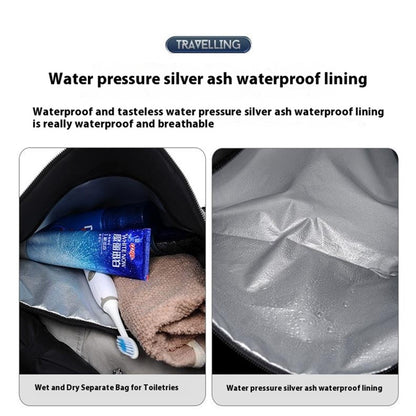 Waterproof Gym Bag PU Duffle Bag Weekend Overnight Crossbody Bag Handbag