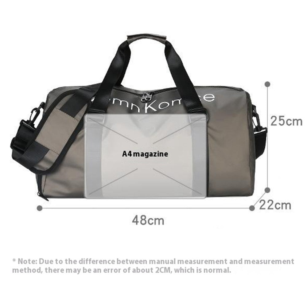 PU Leather Gym Bag Sports Handbag Wet and Dry Separation Pocket Duffle Bag with Shoulder Strap