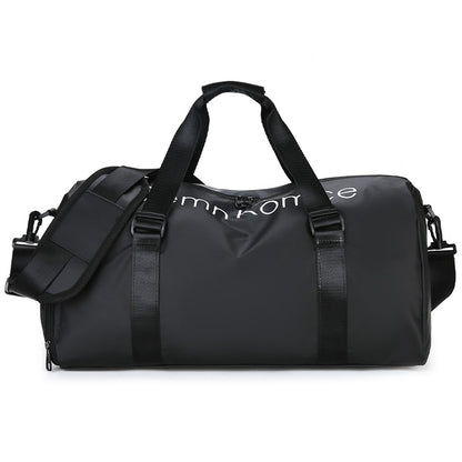 PU Leather Gym Bag Sports Handbag Wet and Dry Separation Pocket Duffle Bag with Shoulder Strap