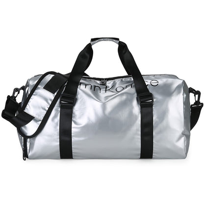 PU Leather Gym Bag Sports Handbag Wet and Dry Separation Pocket Duffle Bag with Shoulder Strap