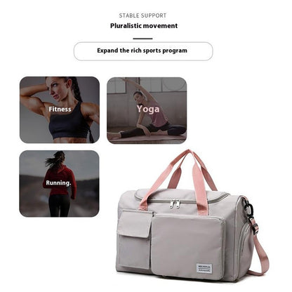 Foldable Large Capacity Travel Duffle Bag Carry-On Gym Weekender Bag with Shoe Compartment