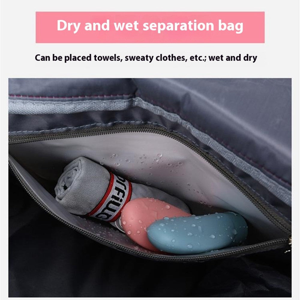 Foldable Large Capacity Travel Duffle Bag Carry-On Gym Weekender Bag with Shoe Compartment