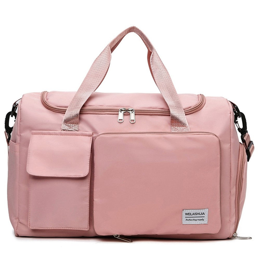 Foldable Large Capacity Travel Duffle Bag Carry-On Gym Weekender Bag with Shoe Compartment