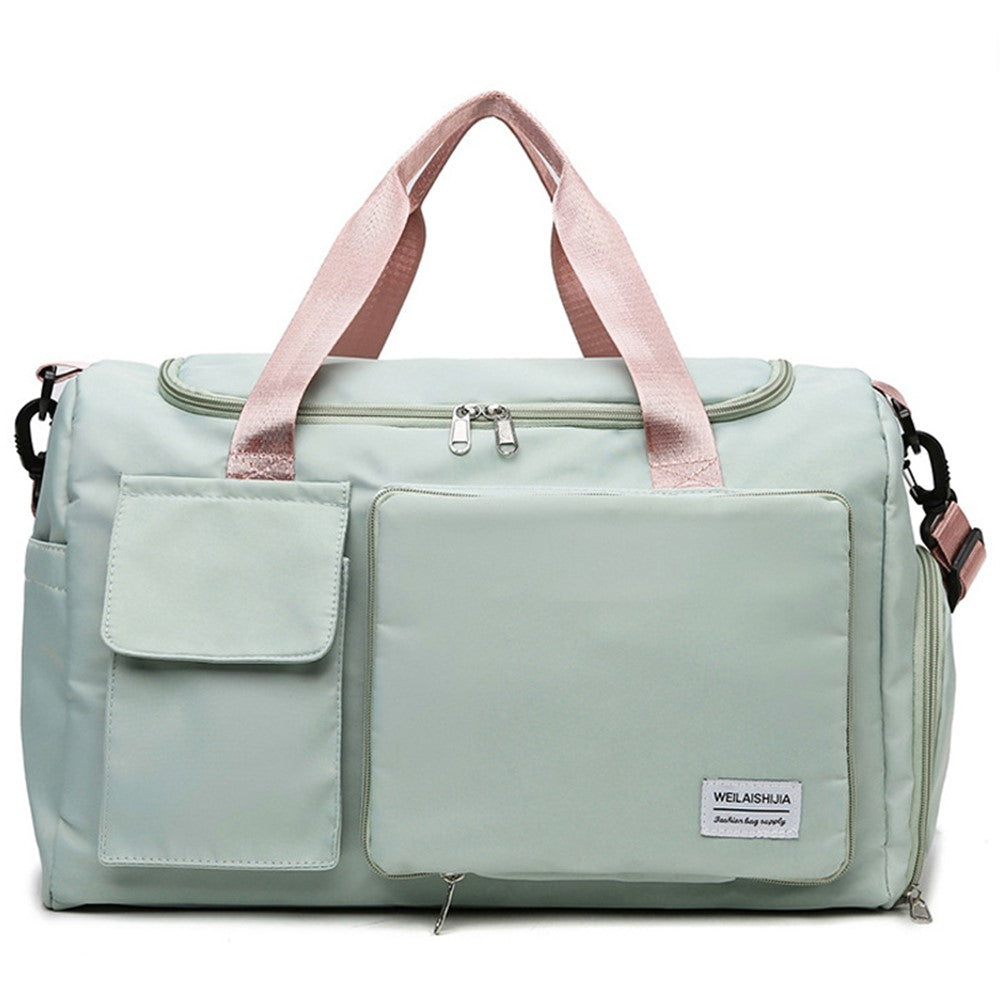 Foldable Large Capacity Travel Duffle Bag Carry-On Gym Weekender Bag with Shoe Compartment