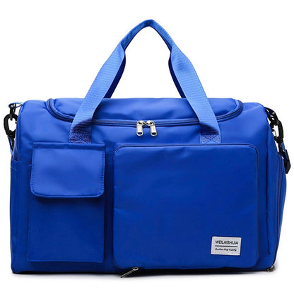 Foldable Large Capacity Travel Duffle Bag Carry-On Gym Weekender Bag with Shoe Compartment