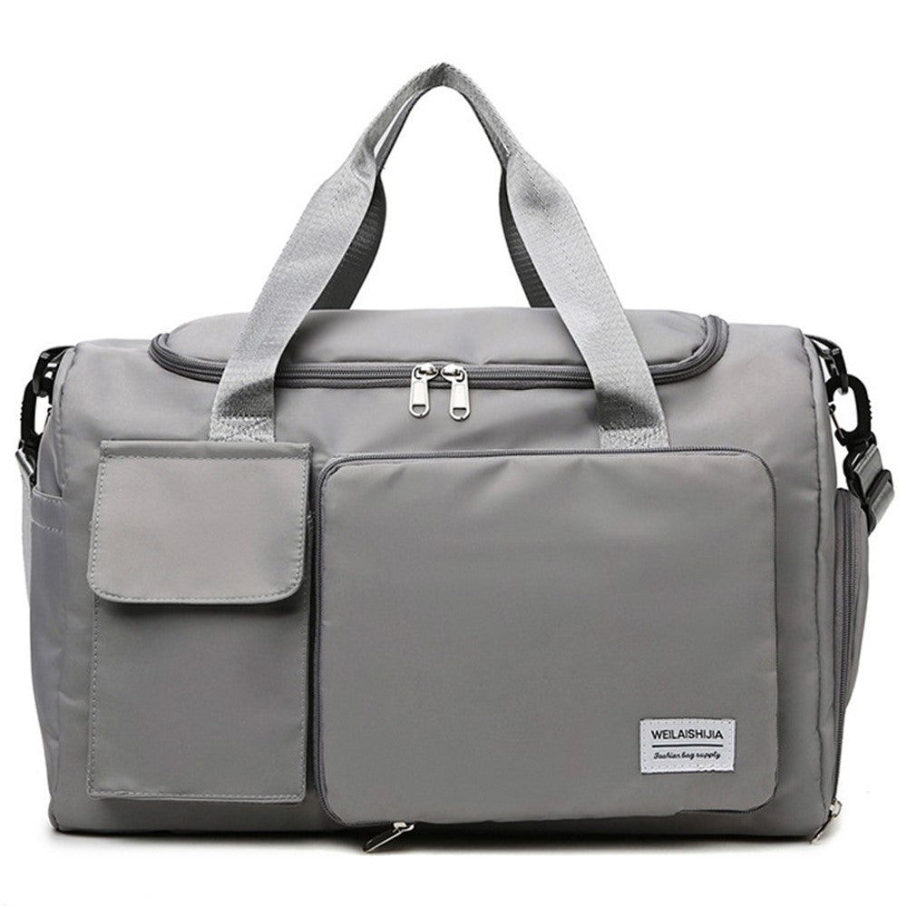 Foldable Large Capacity Travel Duffle Bag Carry-On Gym Weekender Bag with Shoe Compartment