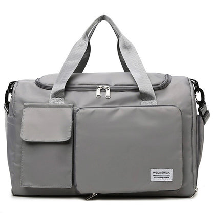 Foldable Large Capacity Travel Duffle Bag Carry-On Gym Weekender Bag with Shoe Compartment