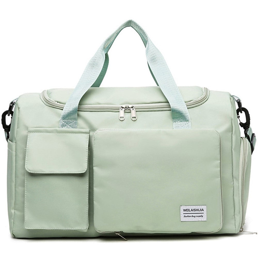 Foldable Large Capacity Travel Duffle Bag Carry-On Gym Weekender Bag with Shoe Compartment