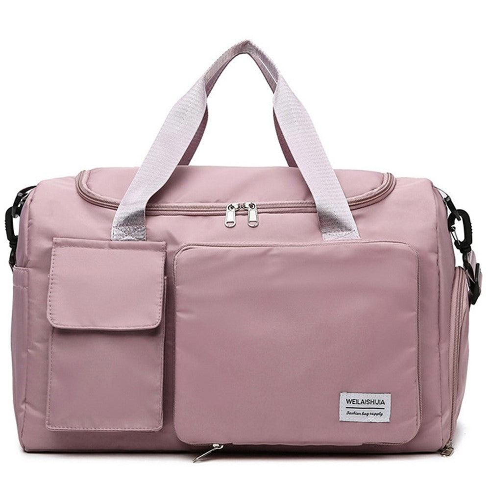 Foldable Large Capacity Travel Duffle Bag Carry-On Gym Weekender Bag with Shoe Compartment