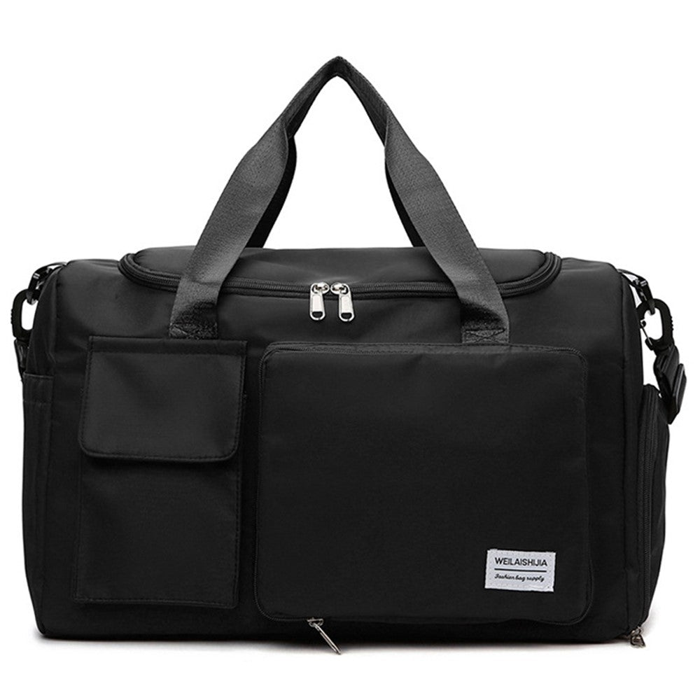 Foldable Large Capacity Travel Duffle Bag Carry-On Gym Weekender Bag with Shoe Compartment
