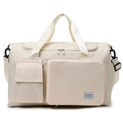 Foldable Large Capacity Travel Duffle Bag Carry-On Gym Weekender Bag with Shoe Compartment