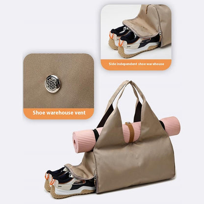 BED-647 Wet and Dry Separation Fitness Yoga Bag Oxford Cloth Travel Tote Bag