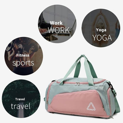 BED-958 Large Capacity Oxford Cloth Fitness Backpack Tote Crossbody Bag Travel Luggage Bag