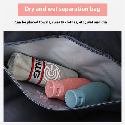 BED-958 Large Capacity Oxford Cloth Fitness Backpack Tote Crossbody Bag Travel Luggage Bag