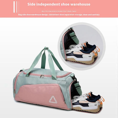 BED-958 Large Capacity Oxford Cloth Fitness Backpack Tote Crossbody Bag Travel Luggage Bag