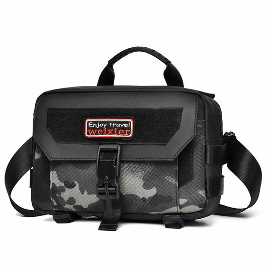 WEIXIER D404 Men Waterproof Crossbody Bag with Magnetic Buckle Tripod Carrying Travel Single Shoulder Bag