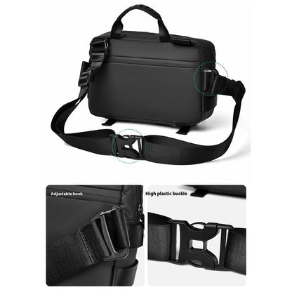WEIXIER D404 Men Waterproof Crossbody Bag with Magnetic Buckle Tripod Carrying Travel Single Shoulder Bag