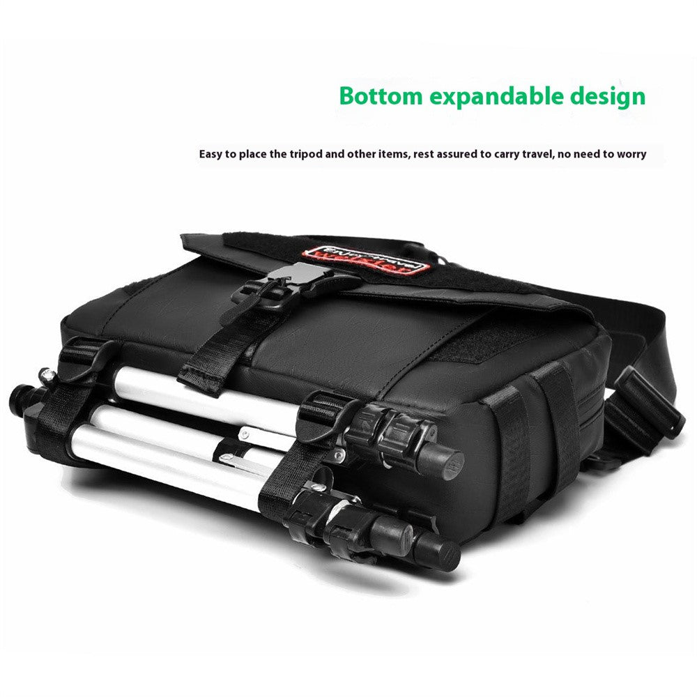 WEIXIER D404 Men Waterproof Crossbody Bag with Magnetic Buckle Tripod Carrying Travel Single Shoulder Bag