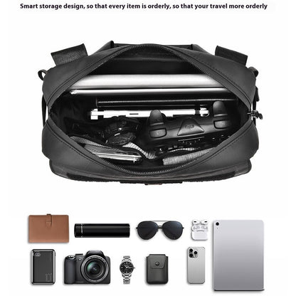 WEIXIER D404 Men Waterproof Crossbody Bag with Magnetic Buckle Tripod Carrying Travel Single Shoulder Bag