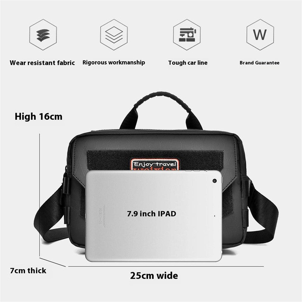 WEIXIER D404 Men Waterproof Crossbody Bag with Magnetic Buckle Tripod Carrying Travel Single Shoulder Bag