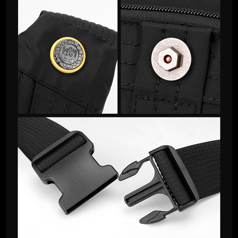 WEPOWER 7102 Outdoor Sports Multifunction Crossbody Shoulder Bag Waterproof Nylon Fanny Pack