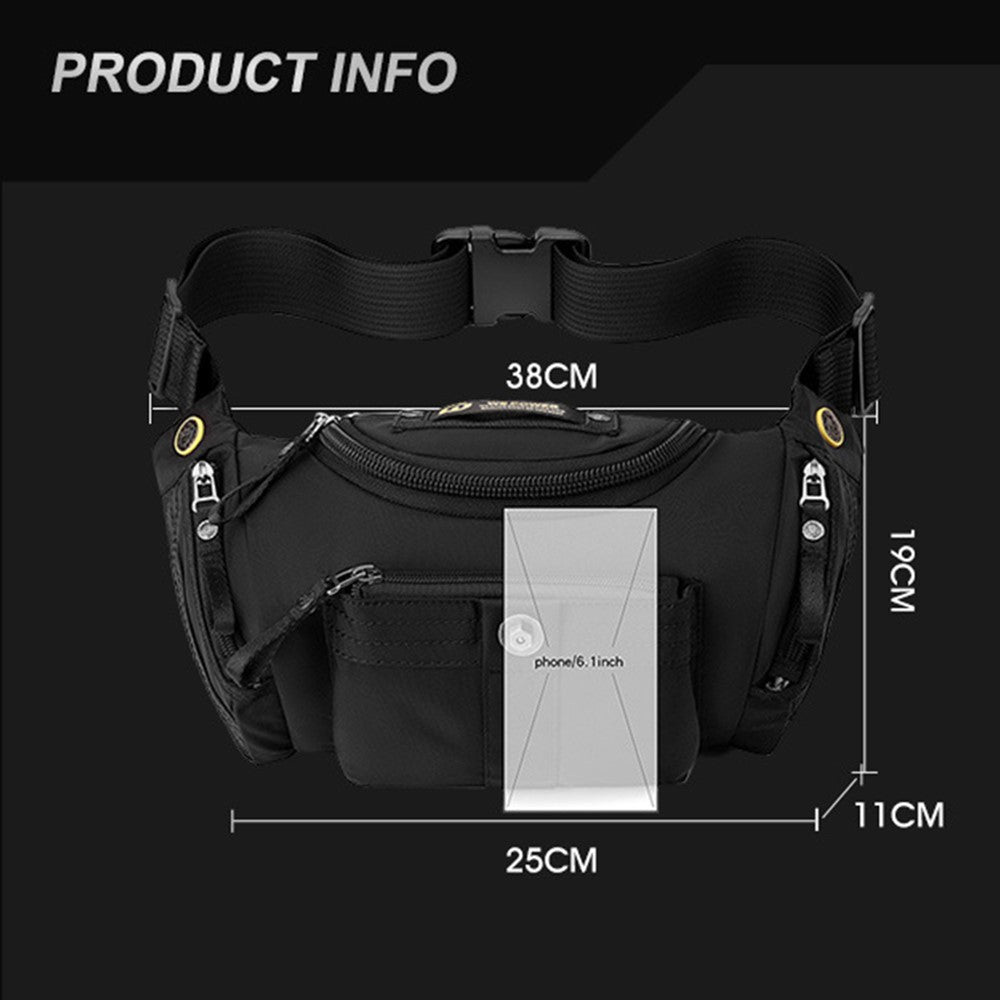 WEPOWER 7102 Outdoor Sports Multifunction Crossbody Shoulder Bag Waterproof Nylon Fanny Pack