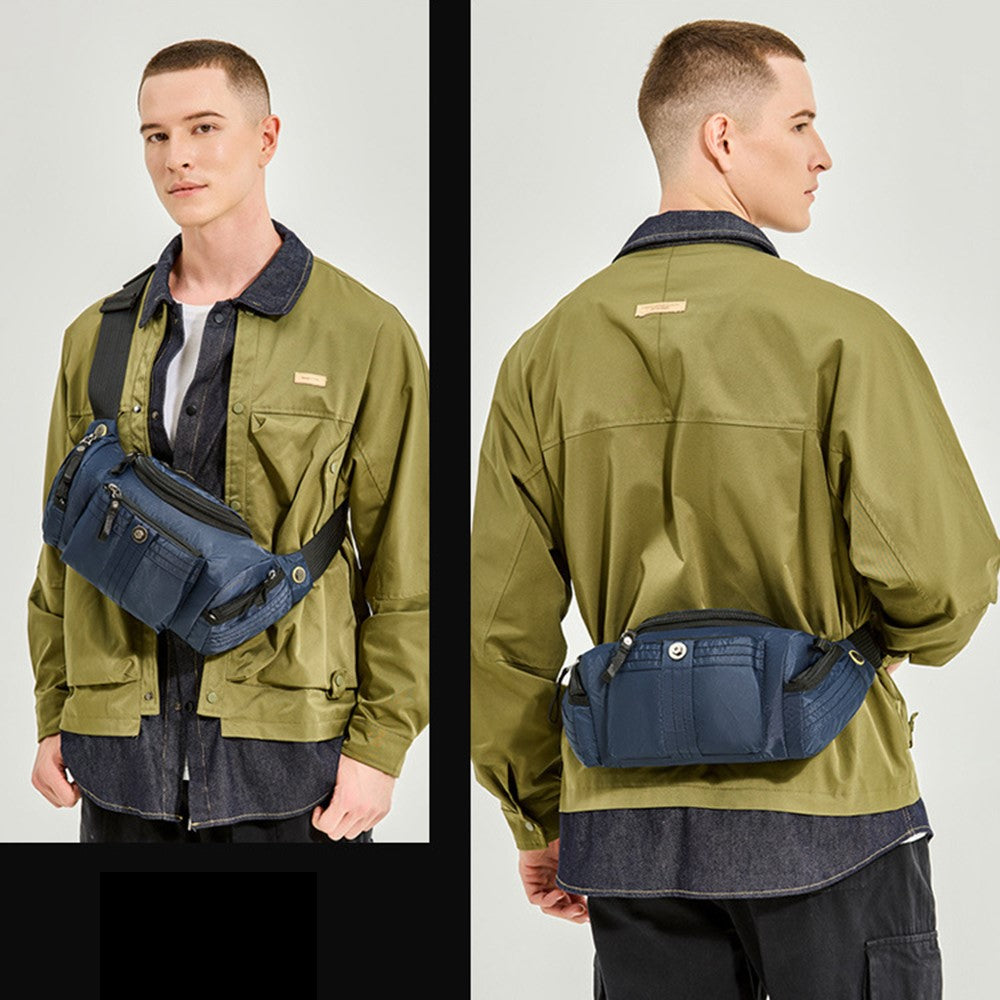 WEPOWER 7102 Outdoor Sports Multifunction Crossbody Shoulder Bag Waterproof Nylon Fanny Pack