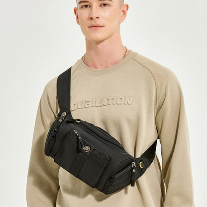 WEPOWER 7102 Outdoor Sports Multifunction Crossbody Shoulder Bag Waterproof Nylon Fanny Pack