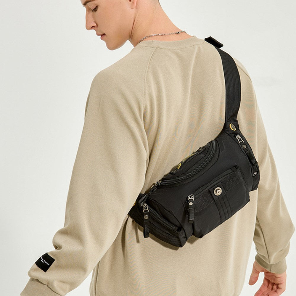 WEPOWER 7102 Outdoor Sports Multifunction Crossbody Shoulder Bag Waterproof Nylon Fanny Pack