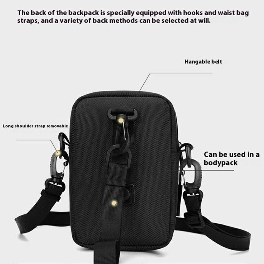 WEPOWER 2151 Casual Crossbody Bag Nylon Waist Pack Lightweight Phone Pouch Single Shoulder Bag