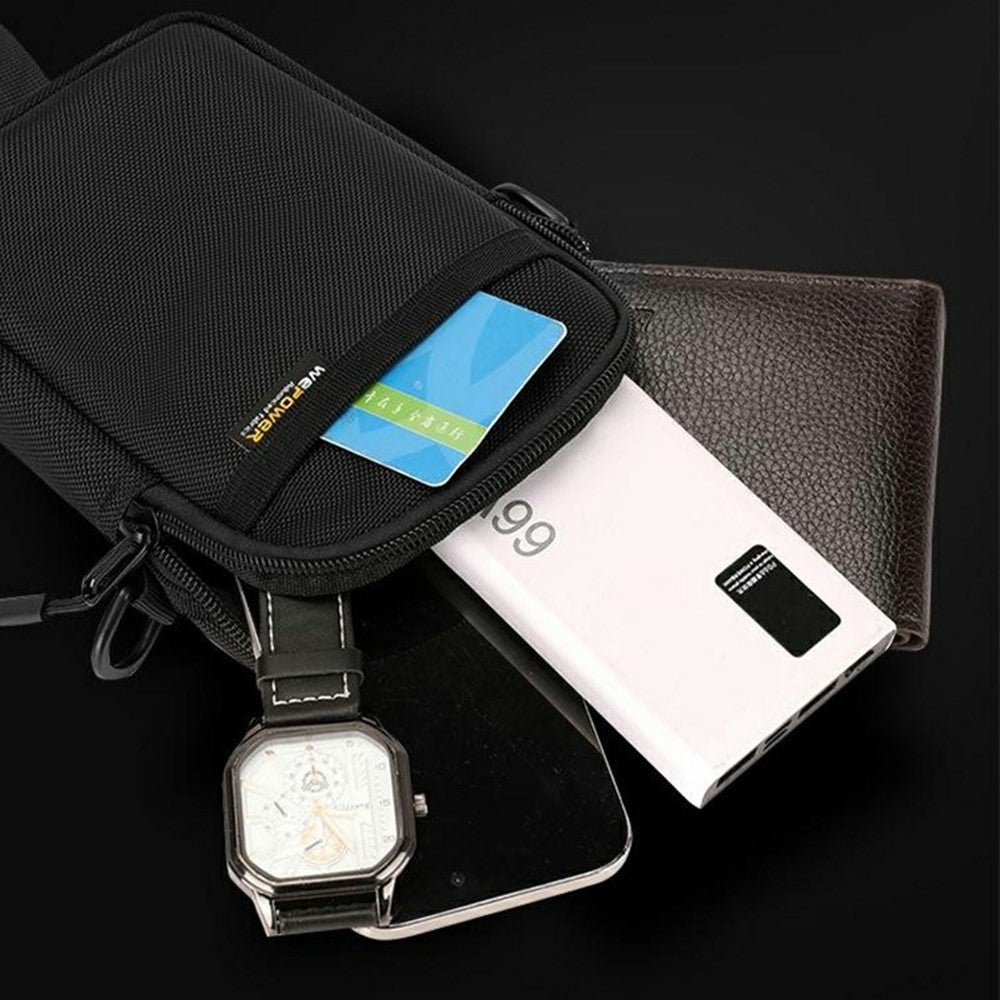 WEPOWER 2151 Casual Crossbody Bag Nylon Waist Pack Lightweight Phone Pouch Single Shoulder Bag