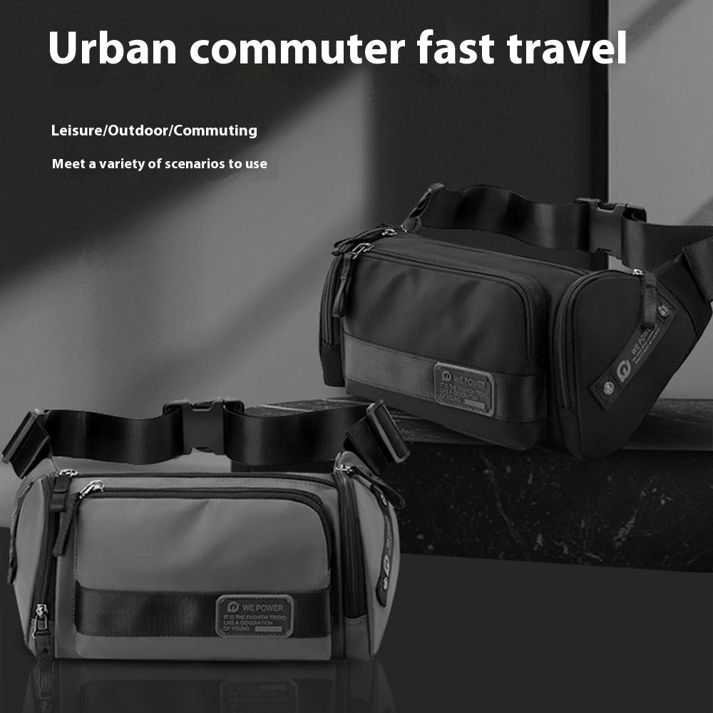 WEPOWER 1863 Outdoor Sports Waist Bag for Men Waterproof Multifunctional Crossbody Pack with Quick Release Buckle