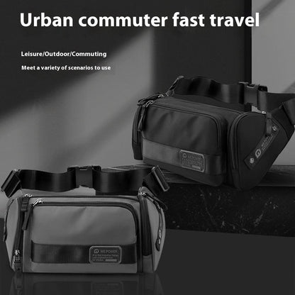 WEPOWER 1863 Outdoor Sports Waist Bag for Men Waterproof Multifunctional Crossbody Pack with Quick Release Buckle