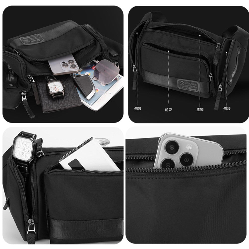 WEPOWER 1863 Outdoor Sports Waist Bag for Men Waterproof Multifunctional Crossbody Pack with Quick Release Buckle