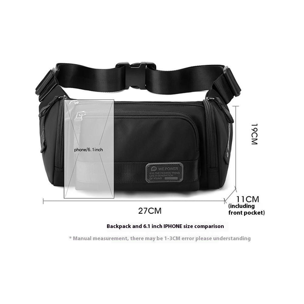WEPOWER 1863 Outdoor Sports Waist Bag for Men Waterproof Multifunctional Crossbody Pack with Quick Release Buckle