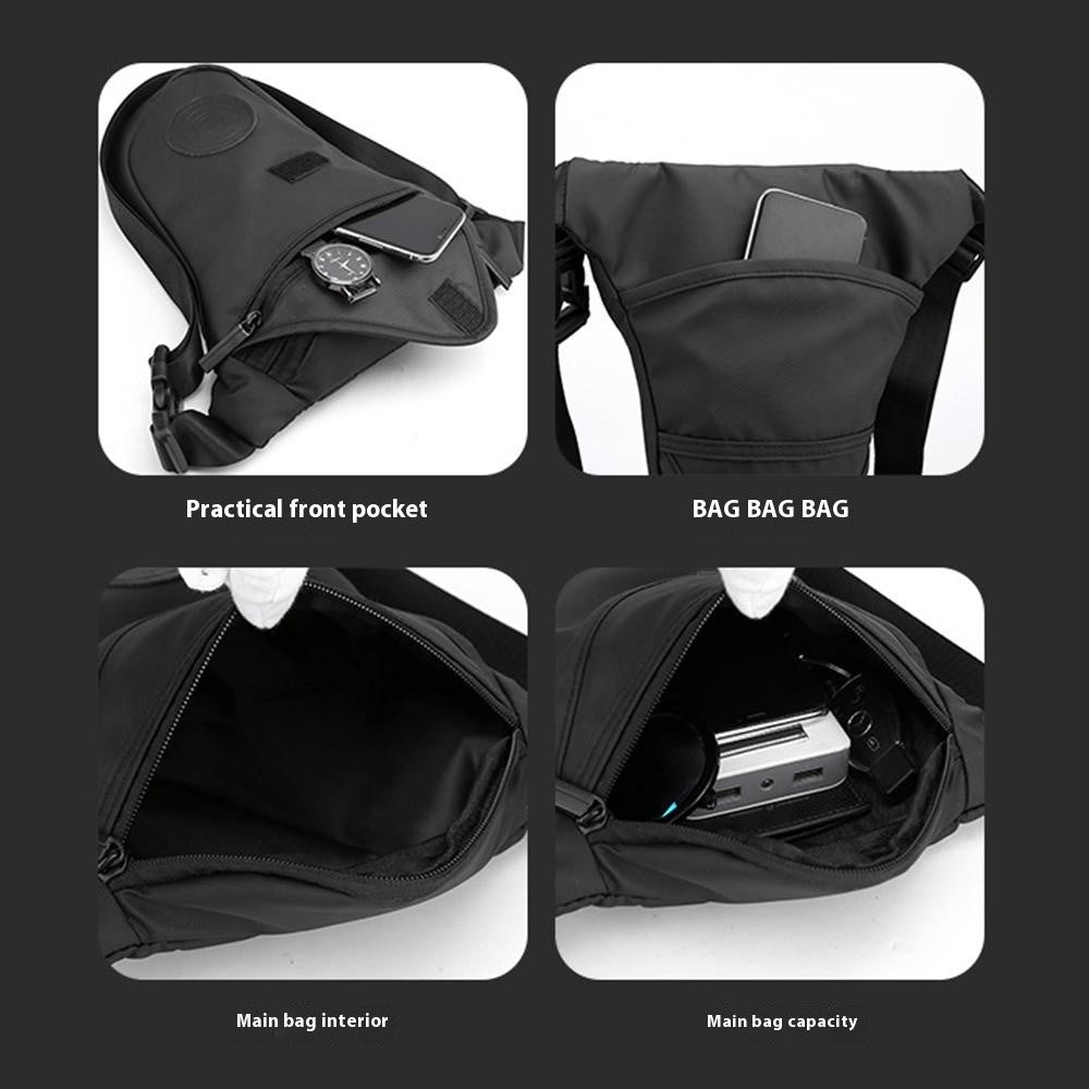 HAOSHUAI 391 Outdoor Cycling Drop Leg Bag Casual Crossbody Chest Bag Nylon Waist Pack