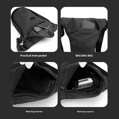HAOSHUAI 391 Outdoor Cycling Drop Leg Bag Casual Crossbody Chest Bag Nylon Waist Pack
