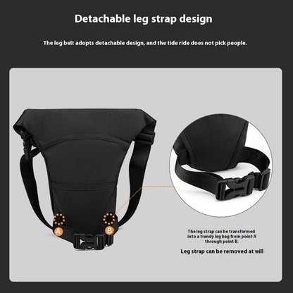 HAOSHUAI 391 Outdoor Cycling Drop Leg Bag Casual Crossbody Chest Bag Nylon Waist Pack