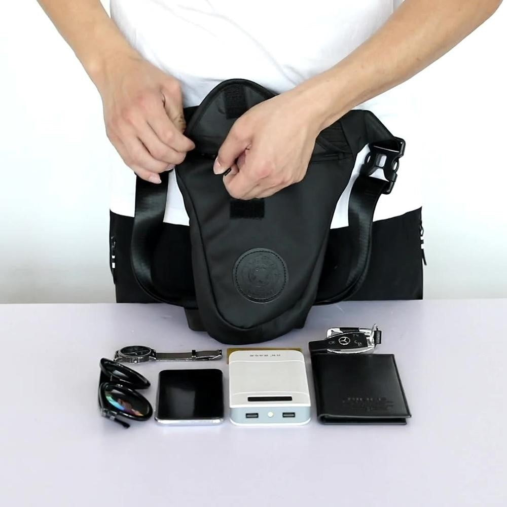 HAOSHUAI 391 Outdoor Cycling Drop Leg Bag Casual Crossbody Chest Bag Nylon Waist Pack
