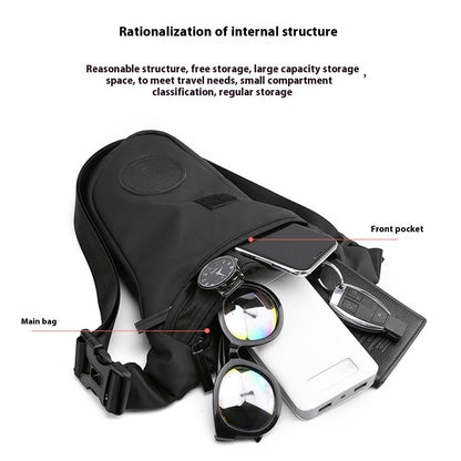 HAOSHUAI 391 Outdoor Cycling Drop Leg Bag Casual Crossbody Chest Bag Nylon Waist Pack