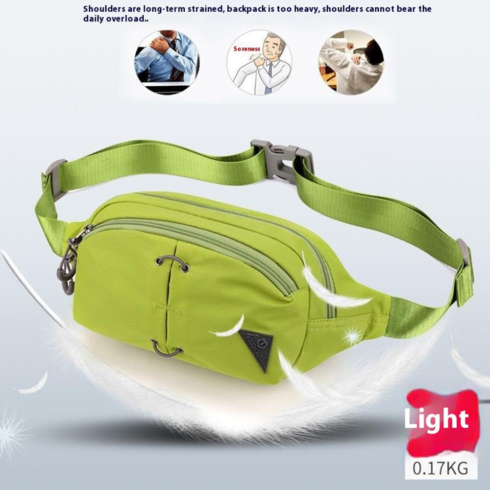 TOUGH SLHS Outdoor Sports Waist Bag Waterproof Nylon Chest Crossbody Bag Cycling Fanny Pack